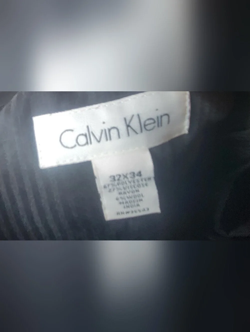 Calvin Klein Black Straight-Leg Dress Pants